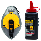 STANLEY® FATMAX® Aluminum Chalk Line Reel with 4 oz. Red Chalk - Exact Industrial Supply