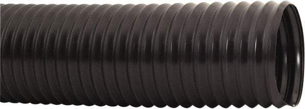 Hi-Tech Duravent - 3-1/2" ID, 1.5 Hg Vac Rating, 1 psi, PVC Vacuum & Duct Hose - 50' Long, Black, 1.18" Bend Radius, -20 to 165°F - Exact Industrial Supply