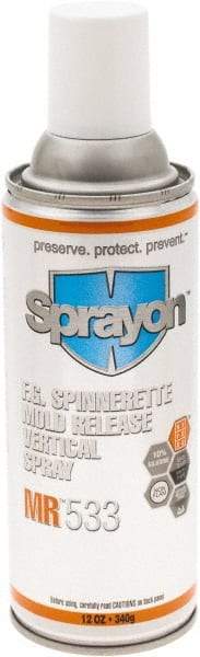 Sprayon - 12 Ounce Aerosol Can, Clear, General Purpose Mold Release - Food Grade, Silicone Composition - Exact Industrial Supply