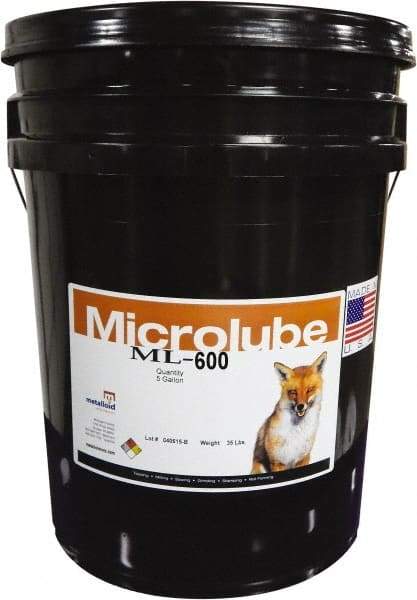 Metalloid - Microlubricant ML-600, 5 Gal Pail Cutting & Sawing Fluid - Synthetic - Exact Industrial Supply