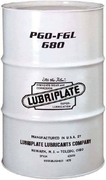 Lubriplate - 55 Gal Drum, Synthetic Gear Oil - 23°F to 449°F, 725 St Viscosity at 40°C, 122 St Viscosity at 100°C, ISO 680 - Exact Industrial Supply