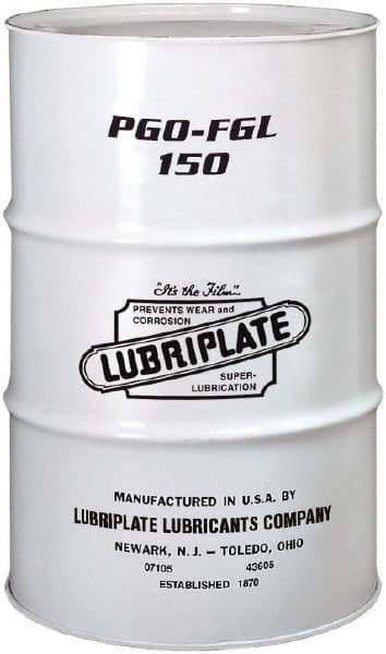 Lubriplate - 55 Gal Drum, Synthetic Gear Oil - -3°F to 443°F, 150 St Viscosity at 40°C, 25 St Viscosity at 100°C, ISO 150 - Exact Industrial Supply