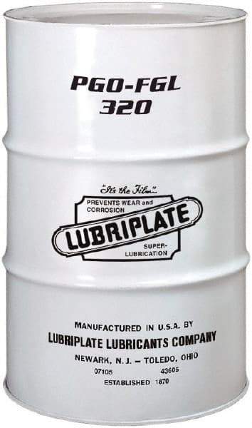 Lubriplate - 55 Gal Drum, Synthetic Gear Oil - 12°F to 440°F, 339 St Viscosity at 40°C, 61 St Viscosity at 100°C, ISO 320 - Exact Industrial Supply