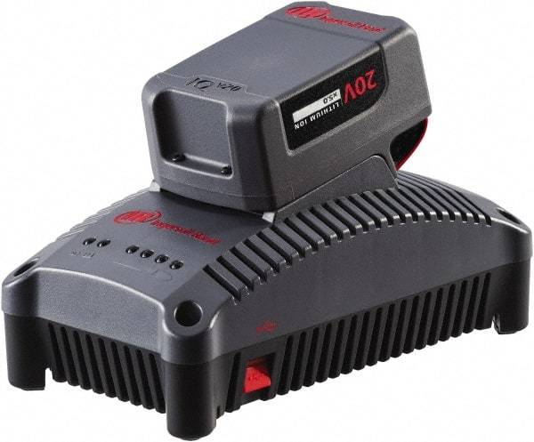 Ingersoll-Rand - 20 Volt, Lithium-Ion Power Tool Charger - 1 hr to Charge, AC Wall Outlet Power Source - Exact Industrial Supply