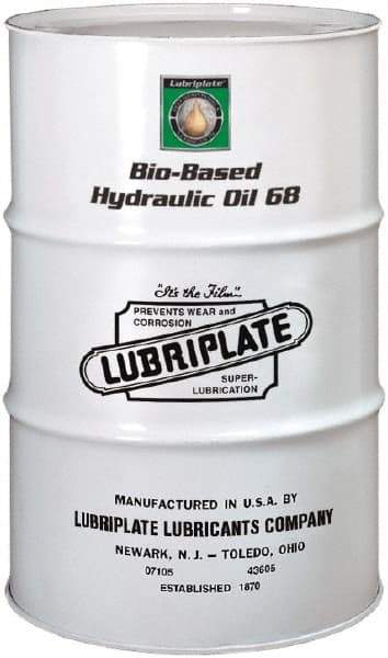 Lubriplate - 55 Gal Drum Botanical Hydraulic Oil - SAE 20, ISO 68, 64.1 cSt at 40°C & 12.5 cSt at 100°C - Exact Industrial Supply