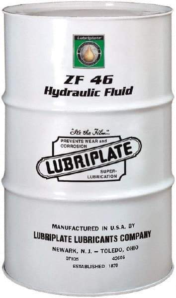 Lubriplate - 55 Gal Drum, Mineral Hydraulic Oil - SAE 20, ISO 46, 46.34 cSt at 40°, 6.4 cSt at 100°C - Exact Industrial Supply