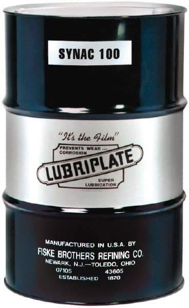Lubriplate - 55 Gal Drum, ISO 100, SAE 30, Air Compressor Oil - 35°F to 350°, 510 Viscosity (SUS) at 100°F, 60 Viscosity (SUS) at 210°F - Exact Industrial Supply