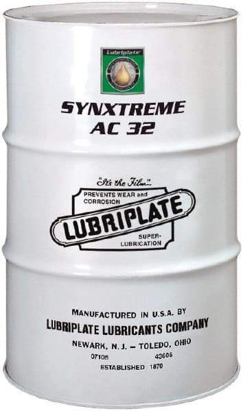 Lubriplate - 55 Gal Drum, ISO 32, SAE 10, Air Compressor Oil - -1°F to 425°, 32 Viscosity (cSt) at 40°C, 6 Viscosity (cSt) at 100°C - Exact Industrial Supply
