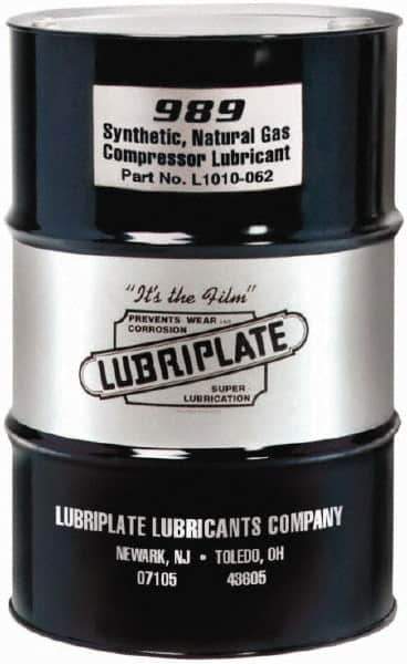 Lubriplate - 55 Gal Drum, ISO 150, SAE 40, Air Compressor Oil - 7°F to 373°, 138 Viscosity (cSt) at 40°C, 24 Viscosity (cSt) at 100°C - Exact Industrial Supply