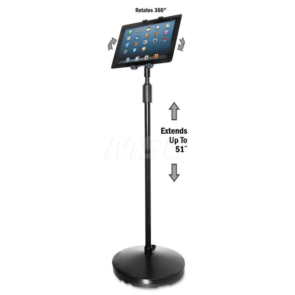 Kantek - Office Machine Supplies & Accessories; Office Machine/Equipment Accessory Type: Floor Stand ; For Use With: All Tablets ; Color: Black - Exact Industrial Supply