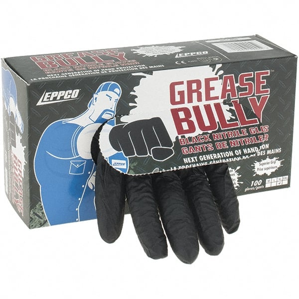 Size XL, 6 mil, Powder Free Nitrile Disposable Gloves Black, Beaded Rolled Cuffs, Ambidextrous