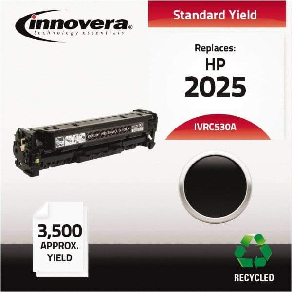 innovera - Black Toner Cartridge - Use with HP Color LaserJet CP2025 - Exact Industrial Supply