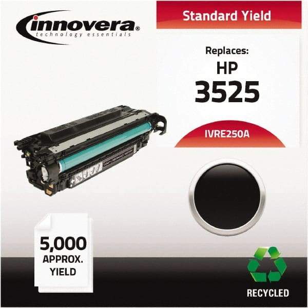 innovera - Black Toner Cartridge - Use with HP Color LaserJet CM3530 MFP, CM3530FS MFP, CP3525DN, CP3525N, CP3525X - Exact Industrial Supply