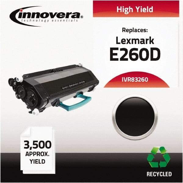 innovera - Black Toner Cartridge - Use with Lexmark E260D, E260DN, E360D, E360DN, E460DN, E460DW, E462DTN - Exact Industrial Supply