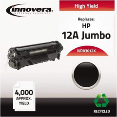 innovera - Black Toner Cartridge - Use with HP LaserJet 1010, 1012, 1015, 1018, 1020, 1022, 3015, 3020, 3030, 3050, 3052, 3055, M1319Fmfp - Exact Industrial Supply
