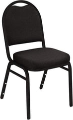 NPS - Fabric Black Stacking Chair - Black Frame, 18" Wide x 20" Deep x 34" High - Exact Industrial Supply