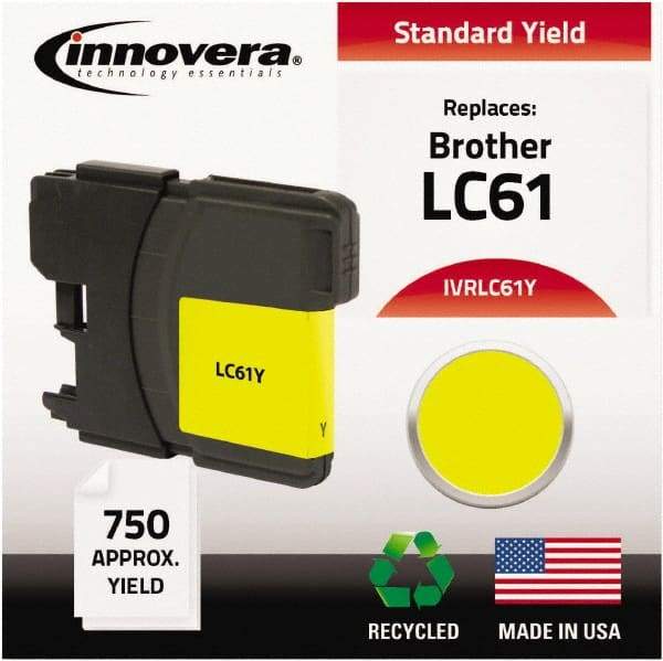 innovera - Yellow Inkjet Printer Cartridge - Use with Brother DCP-165C, 385C, 585CW, MFC-290C, 490CW, 5490CW, 6490CW, 790CW, 990CW - Exact Industrial Supply