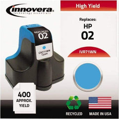 innovera - Cyan Inkjet Printer Cartridge - Use with HP Photosmart C5180, C6180, C7180, D6160, D7145, D7155, D7160, D7345, D7355, D7360, 3110, 3210, 3310, 8250 - Exact Industrial Supply