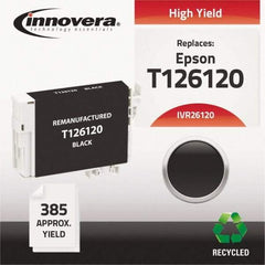 innovera - Black Inkjet Printer Cartridge - Use with Epson Stylus NX330, NX430, Workforce 60, 435, 520, 545, 630, 633, 635, 645, 840, 845, 7010, 7510 - Exact Industrial Supply