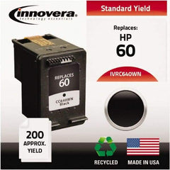 innovera - Black Inkjet Printer Cartridge - Use with HP Deskjet D2530, D2545, D2560, D5560, F4200, F4440, F4480, Photosmart C4640, C4650, C4680, C4795 - Exact Industrial Supply