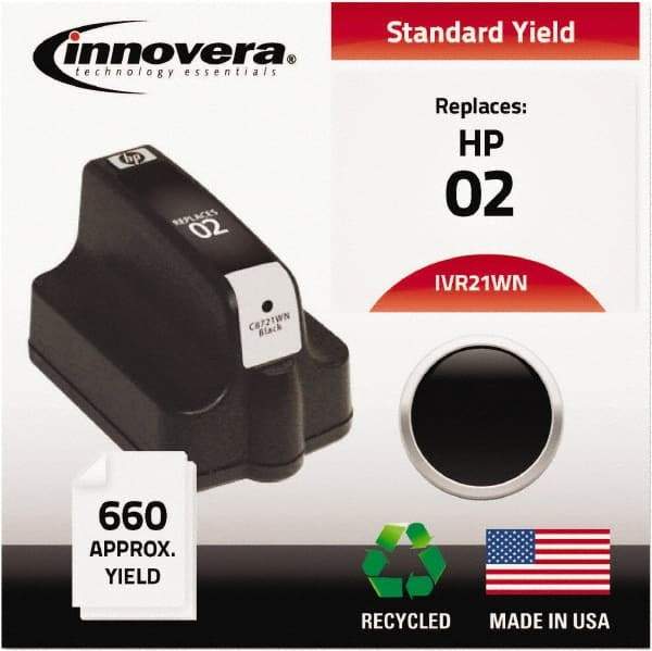 innovera - Black Inkjet Printer Cartridge - Use with HP Photosmart C5180, C6180, C7180, D6160, D7145, D7155, D7160, D7345, D7355, D7360, 3110, 3210, 3310, 8250 - Exact Industrial Supply