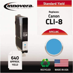 innovera - Cyan Inkjet Printer Cartridge - Use with Canon PIXMA iP3300, iP3500, iP4200, iP4300, iP4500, iP5200, MP500, MP510, MP520, MP530, MP600, MP610, MP800, MP810, MP830, MP950, MP960, MP970, MX700, MX850 - Exact Industrial Supply