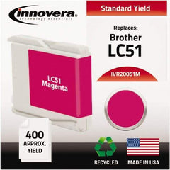innovera - Magenta Ink Cartridge - Use with Brother DCP-130C, 330C, 350C, Fax 1360, 1860C, 1960C, 2480C, 2580C, MFC-230C, 240C, 440CN, 465CN, 665CW, 685CW, 845CW, 885CW, 3360C, 5460CN, 5860CN - Exact Industrial Supply