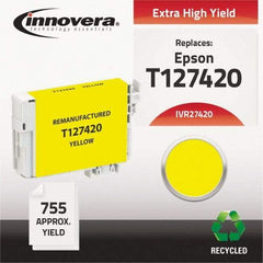innovera - Yellow Inkjet Printer Cartridge - Use with Epson Stylus NX330, NX430, Workforce 60, 435, 520, 545, 630, 633, 635, 645, 840, 845, 7010, 7510 - Exact Industrial Supply