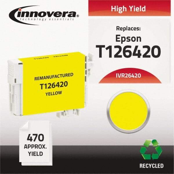 innovera - Yellow Inkjet Printer Cartridge - Use with Epson Stylus NX330, NX430, Workforce 60, 435, 520, 545, 630, 633, 635, 645, 840, 845, 7010, 7510 - Exact Industrial Supply