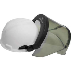 National Safety Apparel - Face Shield & Headgear Sets; Headgear Style: Hard Hat ; Lens Shade: None ; Window Color: Clear ; Window Coating: Anti-Fog ; Window Height (Inch): 10 ; Window Width (Inch): 20 - Exact Industrial Supply