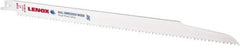 Lenox - 12" Long x 3/4" Thick, Bi-Metal Reciprocating Saw Blade - Straight Profile, 6 TPI, Toothed Edge - Exact Industrial Supply