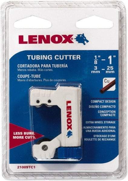 Lenox - 1/8" to 1" Pipe Capacity, Tube Cutter - Cuts Copper - Exact Industrial Supply