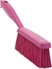 Vikan - 14" OAL, Polyester Staple Set Bench Brush - 2" Bristle Length, 6-3/8" Long Head, Pink - Exact Industrial Supply
