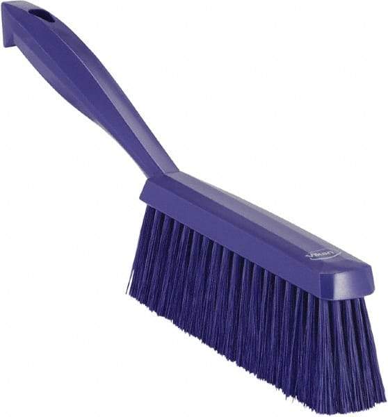 Vikan - 14" OAL, Polyester Staple Set Bench Brush - 2" Bristle Length, 6-3/8" Long Head, Purple - Exact Industrial Supply