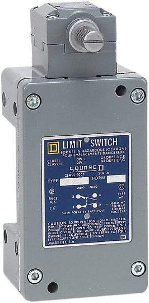 Square D - SPDT, NC/NO, 600 Volt Screw Terminal, Rotary Head Actuator, General Purpose Limit Switch - 1, 2, 4, 6, 12, 13, 6P NEMA Rating, IP67 IPR Rating - Exact Industrial Supply