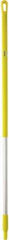 Vikan - 51 x 1-1/4" Aluminum Squeegee Handle - European Threaded Connection, Yellow - Exact Industrial Supply
