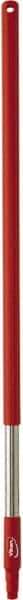 Vikan - 59 x 1-1/4" Fiberglass Squeegee Handle - European Threaded Connection, Red - Exact Industrial Supply