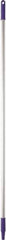 Vikan - 59 x 1" Aluminum Squeegee Handle - European Threaded Connection, Purple - Exact Industrial Supply