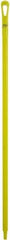 Vikan - 51 x 1-1/4" Polypropylene Squeegee Handle - European Threaded Connection, Yellow - Exact Industrial Supply
