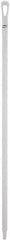 Vikan - 51 x 1-1/4" Polypropylene Squeegee Handle - European Threaded Connection, White - Exact Industrial Supply