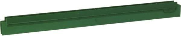 Vikan - 20" Rubber Blade Squeegee Refill - Double Edge, Green, Plastic Holder - Exact Industrial Supply