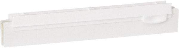 Vikan - 10" Rubber Blade Squeegee Refill - Double Edge, White, Plastic Holder - Exact Industrial Supply