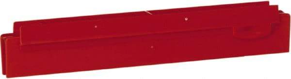Vikan - 10" Rubber Blade Squeegee Refill - Double Edge, Red, Plastic Holder - Exact Industrial Supply
