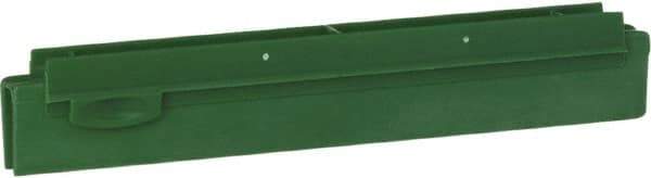 Vikan - 10" Rubber Blade Squeegee Refill - Double Edge, Green, Plastic Holder - Exact Industrial Supply