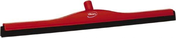 Vikan - 28" Foam Rubber Blade Bench Squeegee - Double Edge, Red, Plastic Holder - Exact Industrial Supply