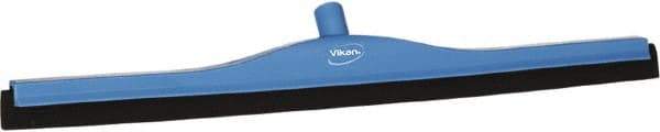 Vikan - 28" Foam Rubber Blade Bench Squeegee - Double Edge, Blue, Plastic Holder - Exact Industrial Supply