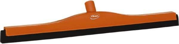 Vikan - 24" Foam Rubber Blade Bench Squeegee - Double Edge, Orange, Plastic Holder - Exact Industrial Supply