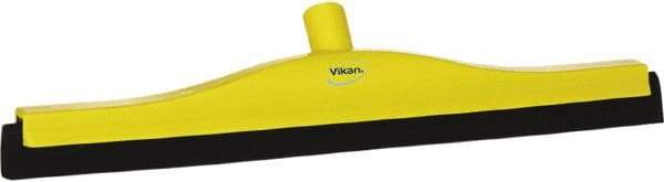Vikan - 20" Foam Rubber Blade Bench Squeegee - Double Edge, Yellow, Plastic Holder - Exact Industrial Supply