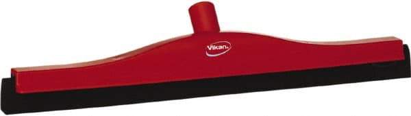 Vikan - 20" Foam Rubber Blade Bench Squeegee - Double Edge, Red, Plastic Holder - Exact Industrial Supply