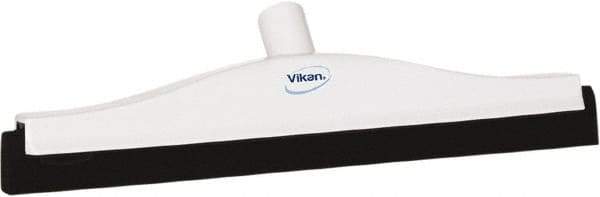 Vikan - 16" Foam Rubber Blade Bench Squeegee - Double Edge, White, Plastic Holder - Exact Industrial Supply